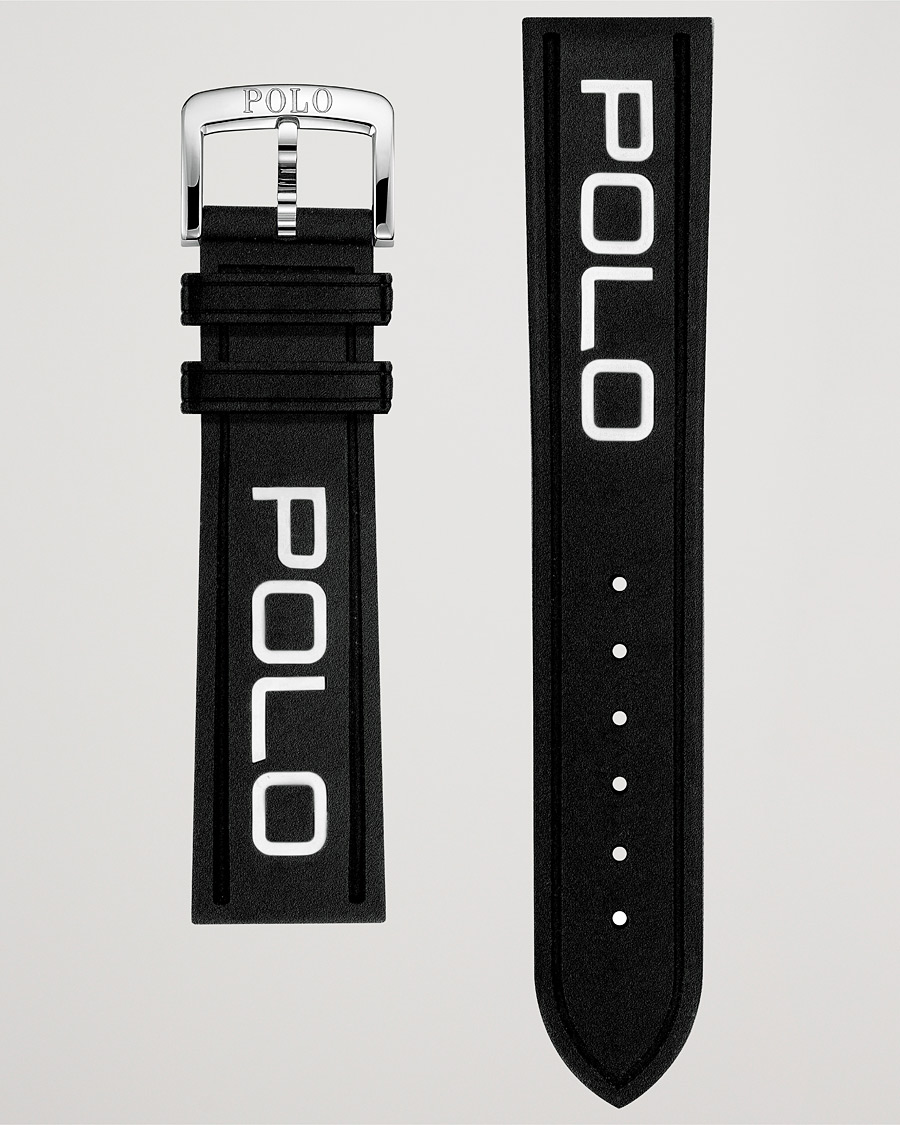 Herr | Polo Ralph Lauren Sporting Rubber Strap Black/White | Polo Ralph Lauren | Sporting Rubber Strap Black/White