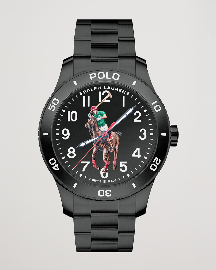 Herr | Klockor | Polo Ralph Lauren | 42mm Automatic Pony Player  Black Dial
