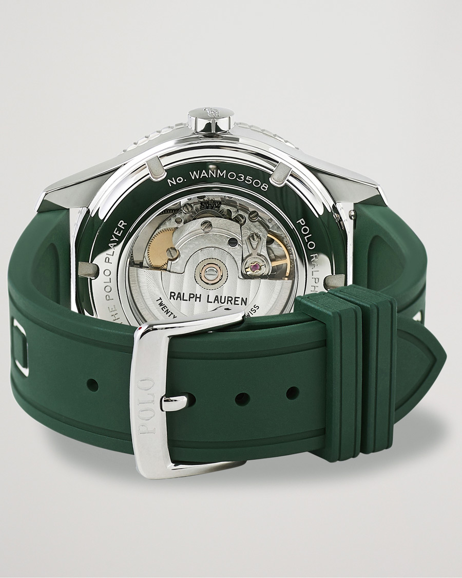 Herr | Polo Ralph Lauren 42mm Automatic Pony Player White Dial/Green Bezel | Polo Ralph Lauren | 42mm Automatic Pony Player White Dial/Green Bezel