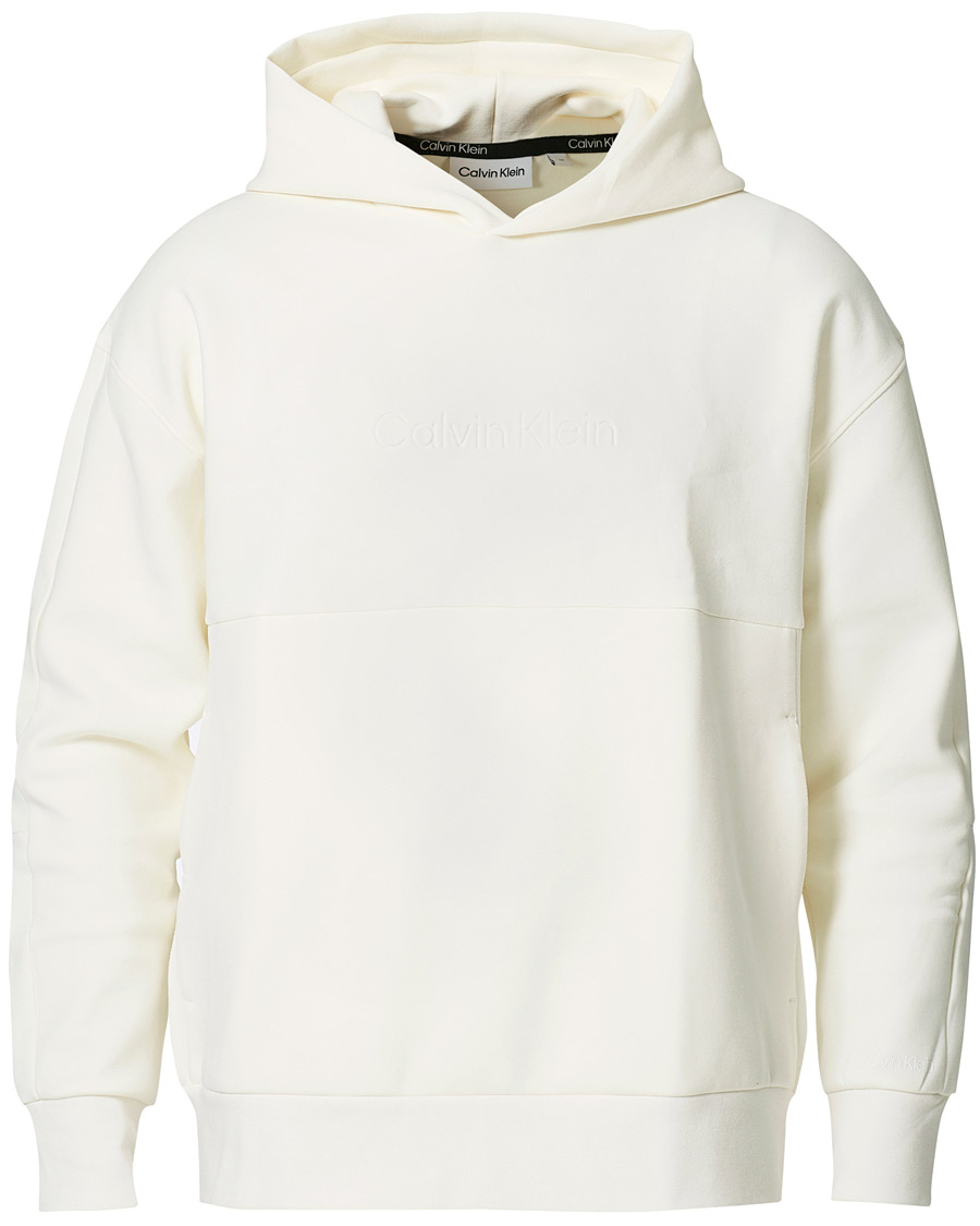 Herr | Tröjor | Calvin Klein | Comfort Debossed Logo Hoodie White