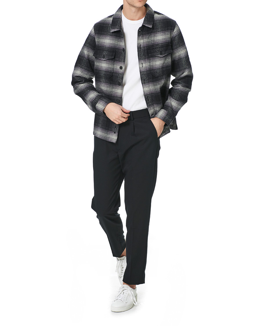 Herr | Skjortor | Calvin Klein | Cotton Check Overshirt Black/Grey