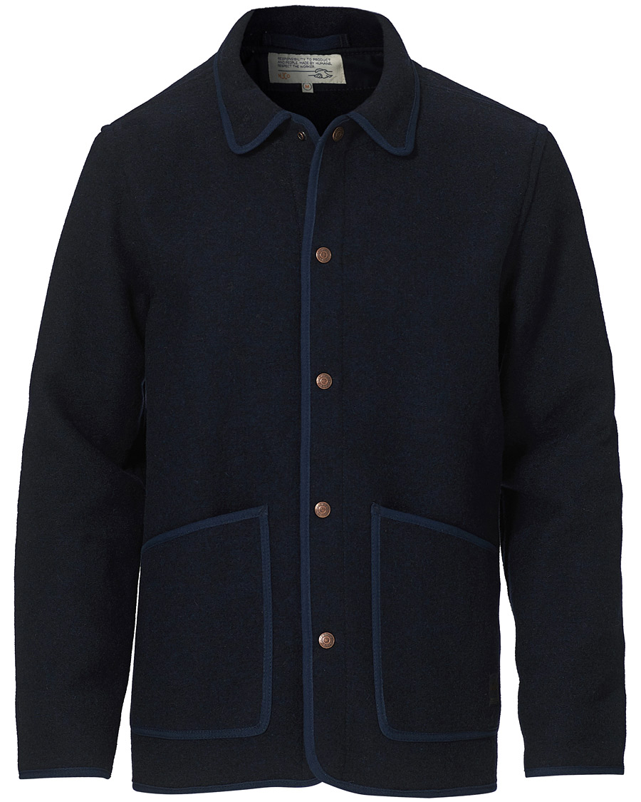 Herr | Jackor | Nudie Jeans | Fred Boiled Wool Jacket Navy