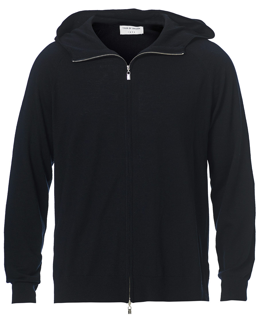 Herr | Tröjor | Tiger of Sweden | Navette Knitted Merino Sweater Dark Navy