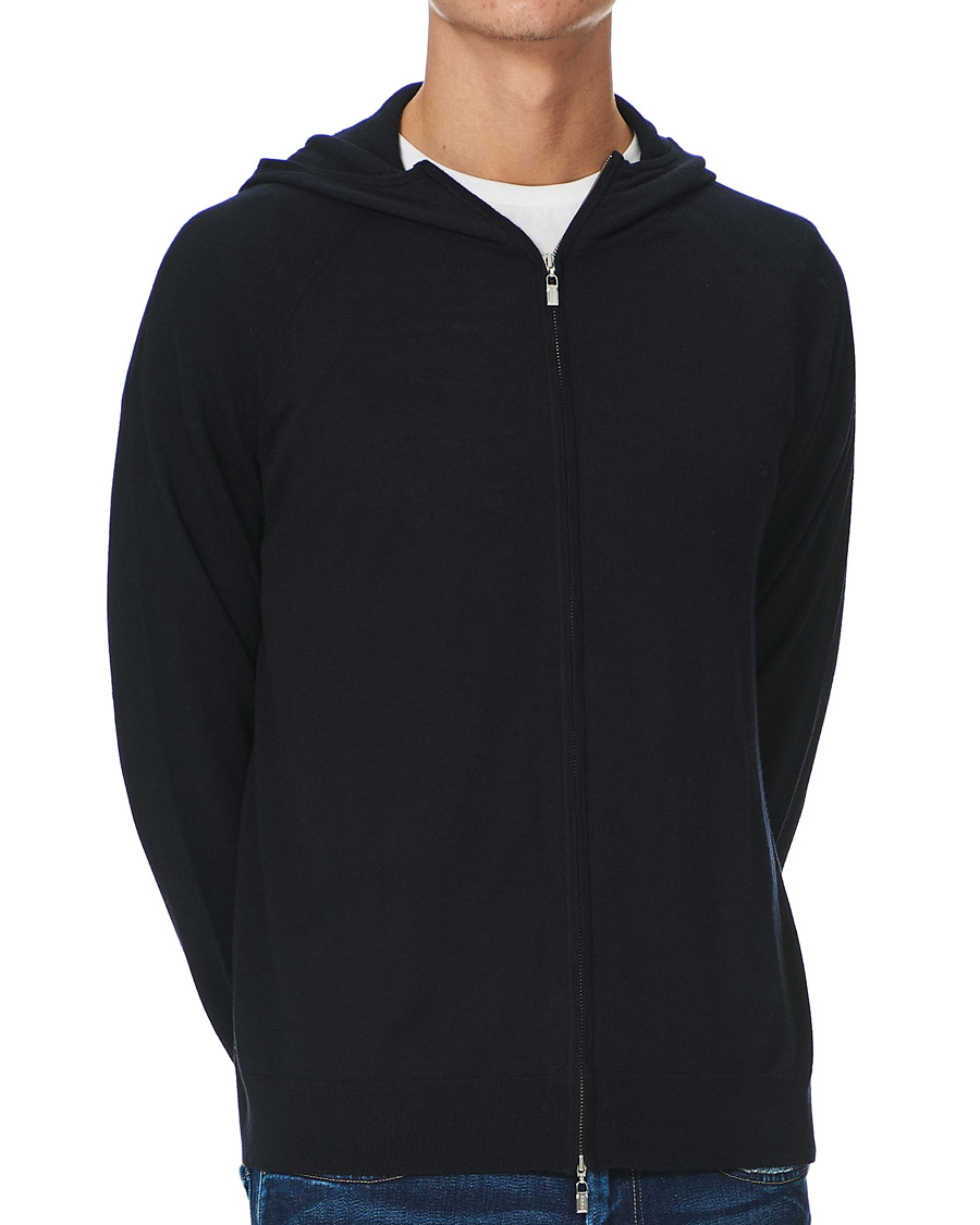 Herr | Tröjor | Tiger of Sweden | Navette Knitted Merino Sweater Dark Navy