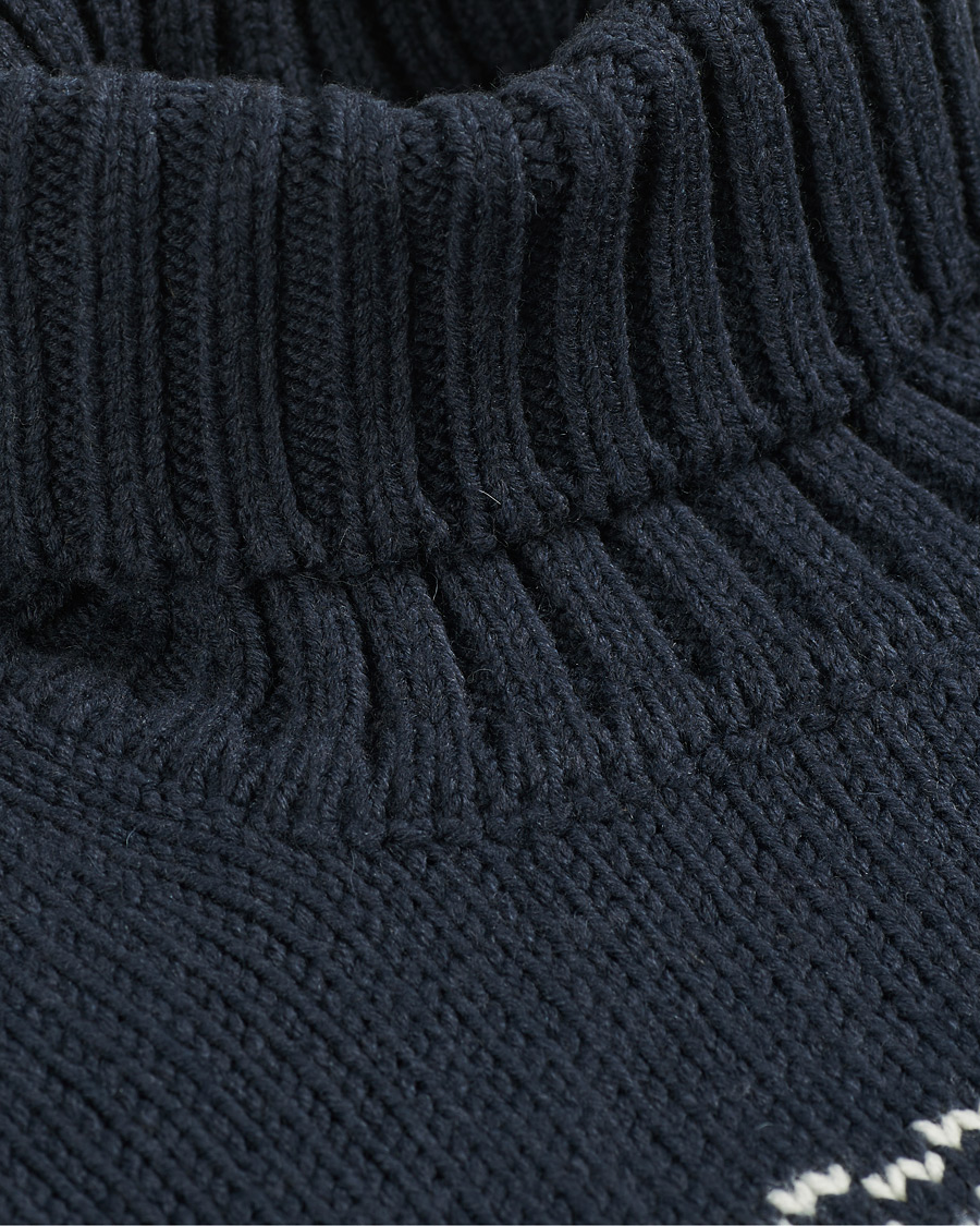 Herr | Tröjor | NN07 | Stein Fair Isle Wool Rollneck Navy