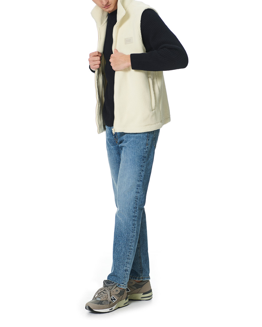Herr | Tröjor | NN07 | Nil Recycled Fleece Vest Ecru