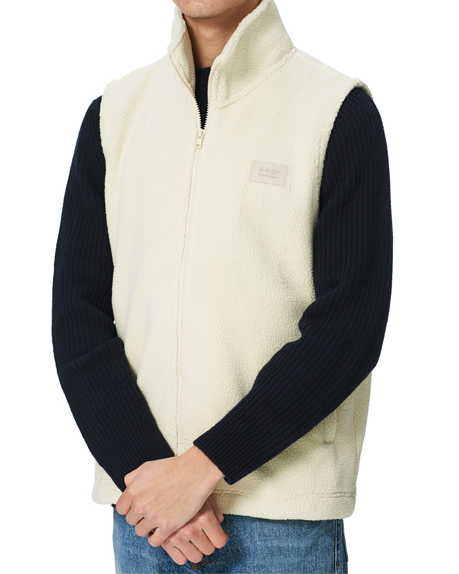 Herr | Tröjor | NN07 | Nil Recycled Fleece Vest Ecru