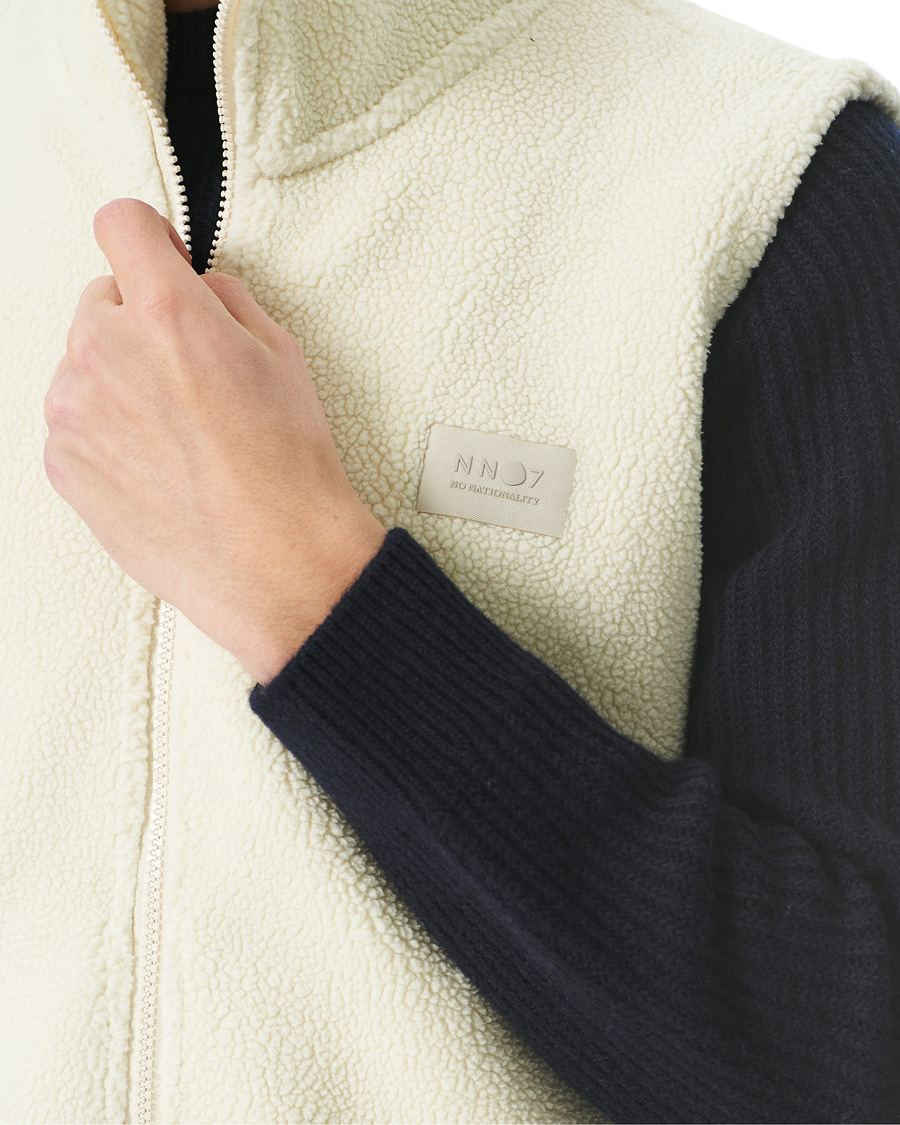 Herr | Tröjor | NN07 | Nil Recycled Fleece Vest Ecru