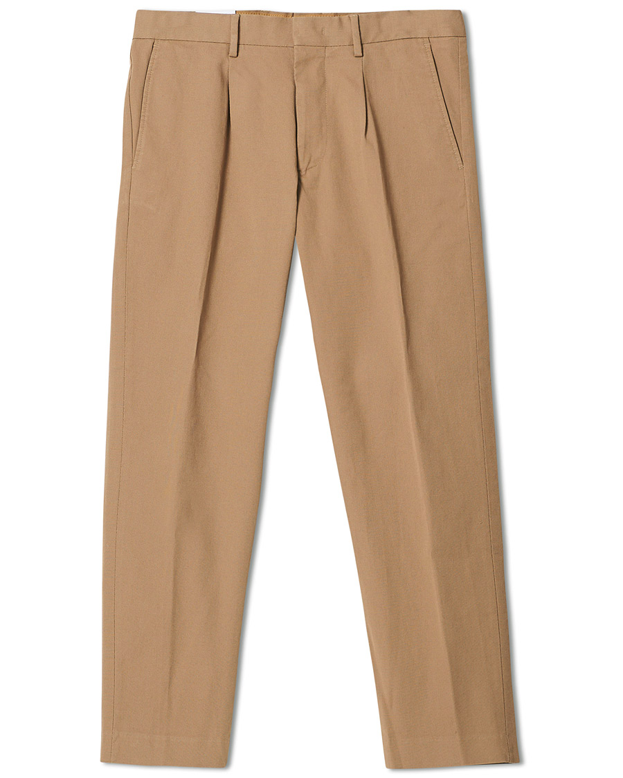 Herr | Byxor | NN07 | Bill Cropped Cotton Trousers Khaki