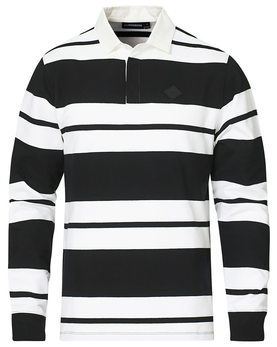 Herr | Tröjor | J.Lindeberg | Reed Cotton Rugby Shirt Black