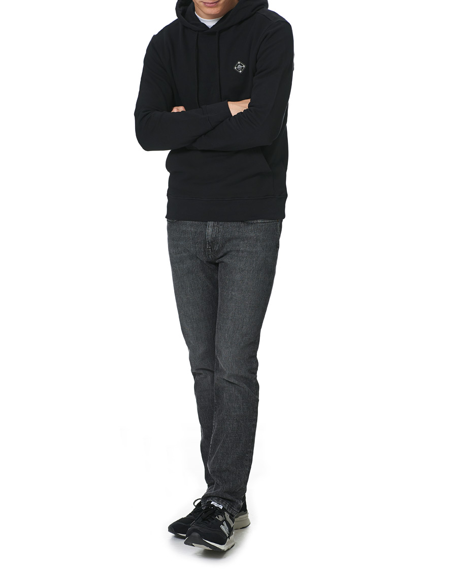 Herr | Tröjor | J.Lindeberg | Throw Patch Cotton Hoodie Black