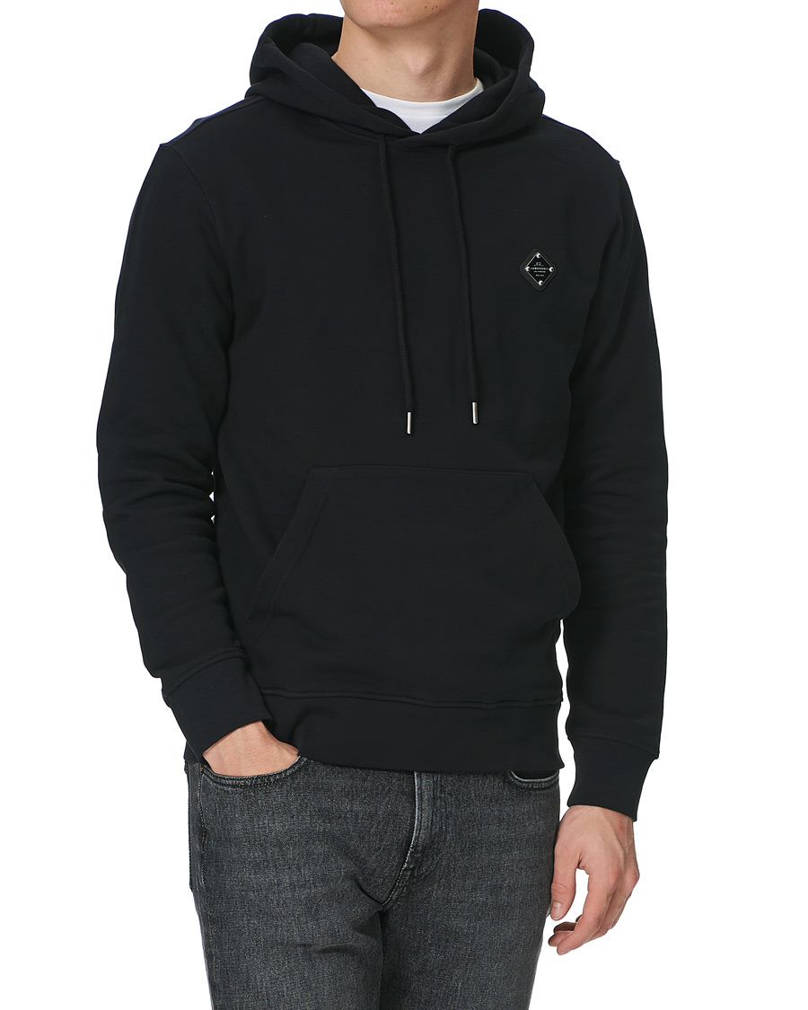 Herr | Tröjor | J.Lindeberg | Throw Patch Cotton Hoodie Black