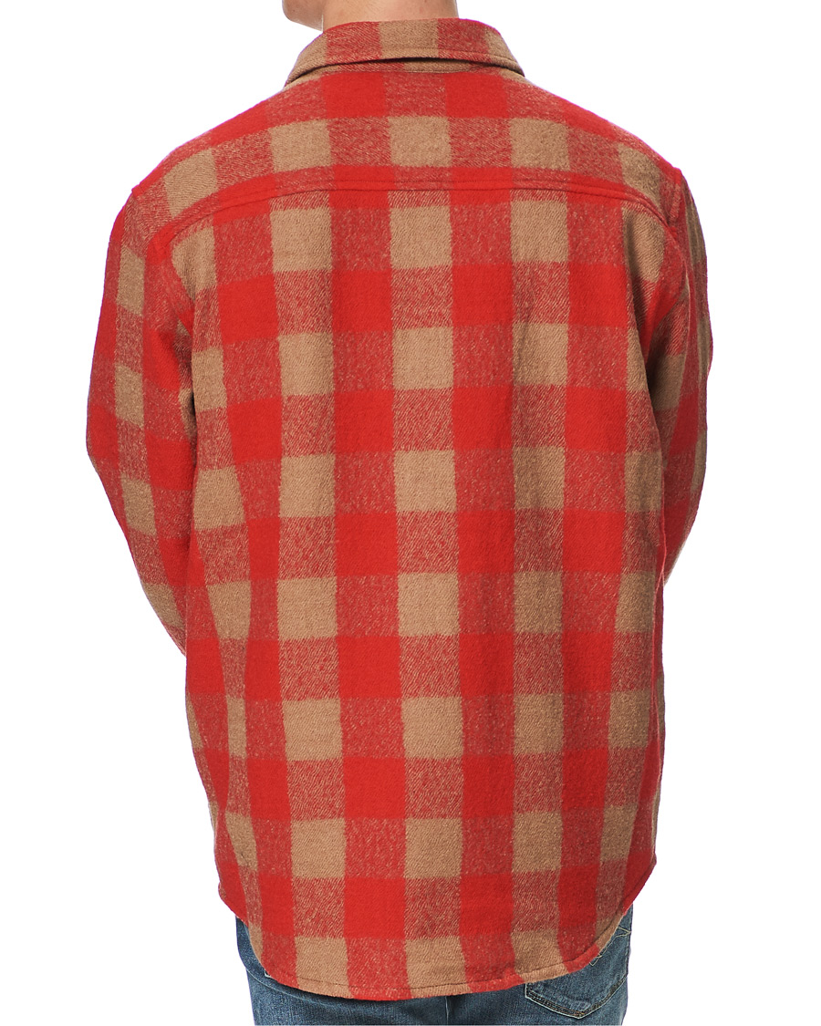 Herr | Skjortor | J.Lindeberg | Gingham Wool Loose Fit Overshirt Red Bell