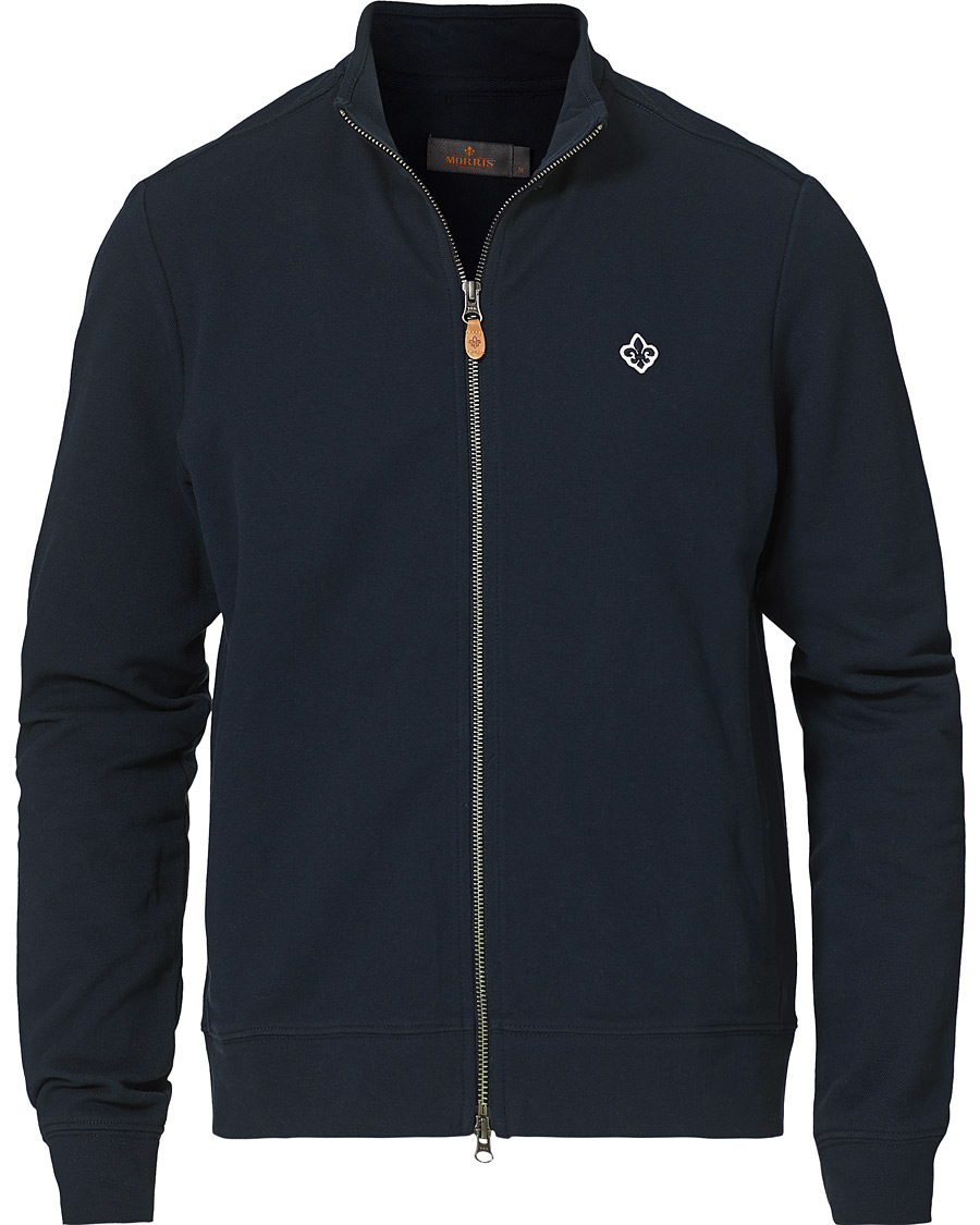 Herr | Tröjor | Morris | Nyle Cotton Full Zip Old Blue