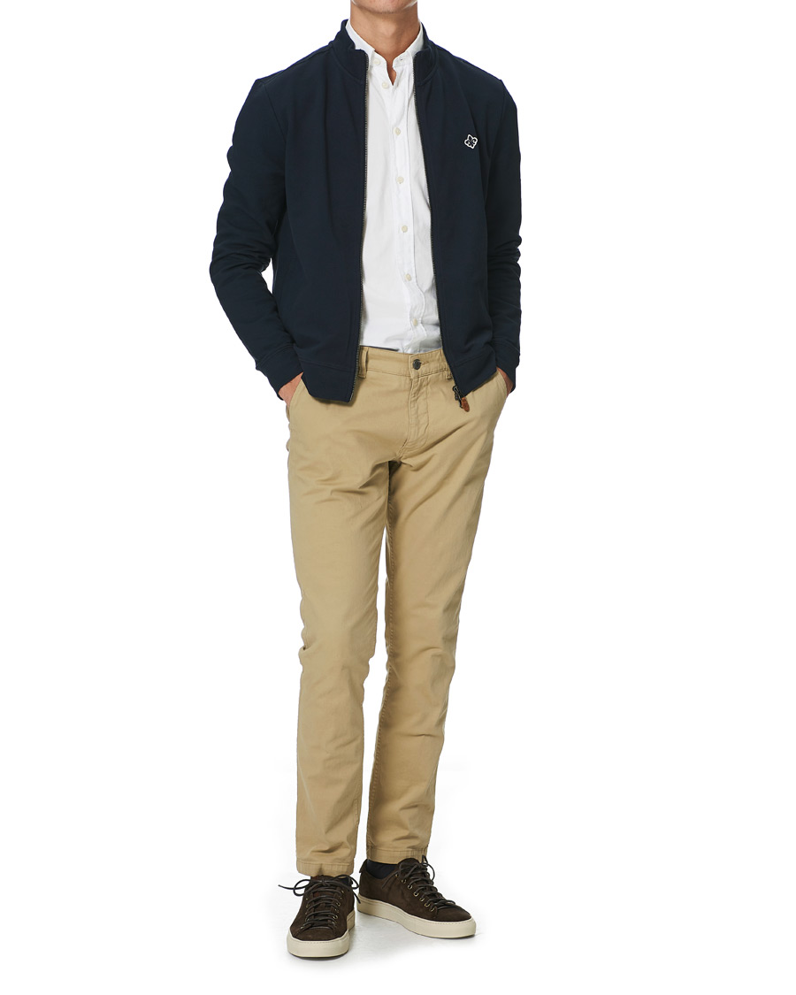 Herr | Tröjor | Morris | Nyle Cotton Full Zip Old Blue