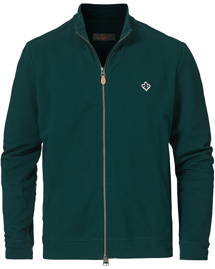 Herr | Tröjor | Morris | Nyle Cotton Full Zip Green
