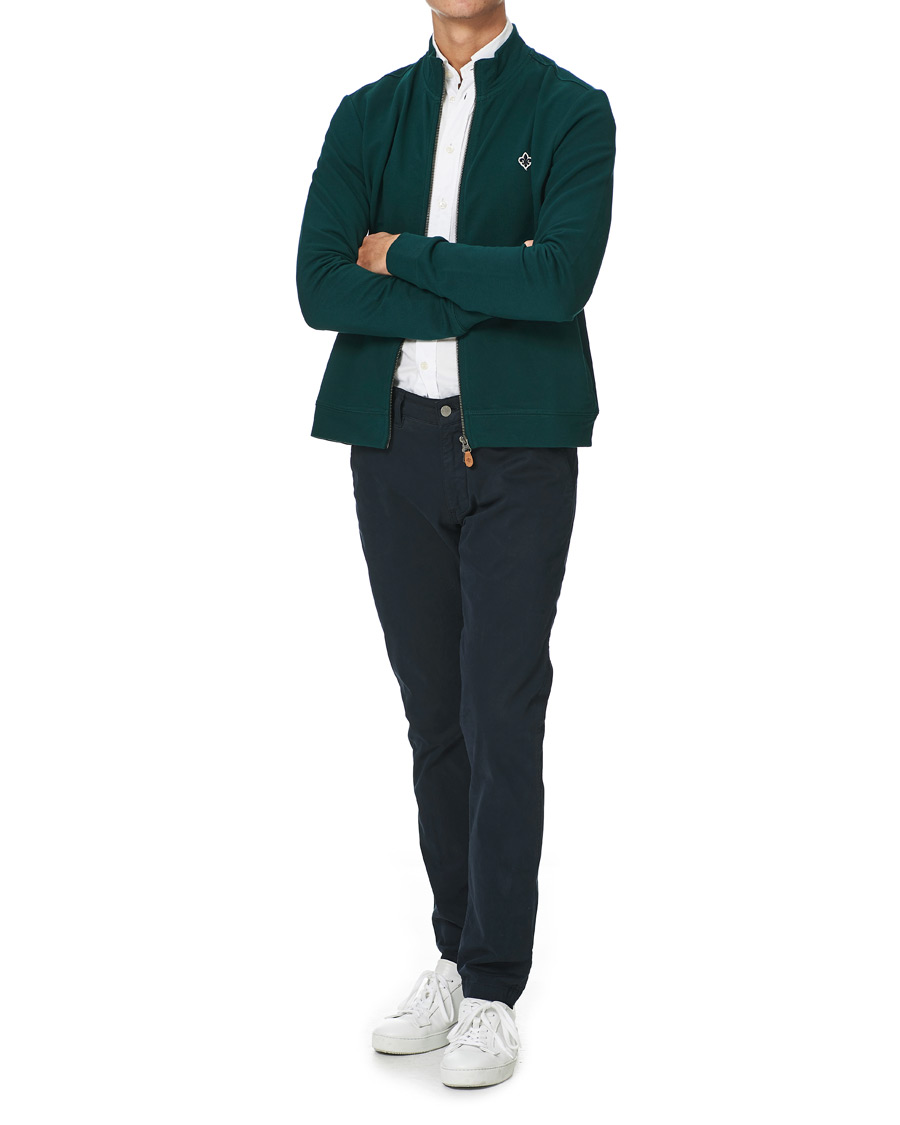Herr | Tröjor | Morris | Nyle Cotton Full Zip Green