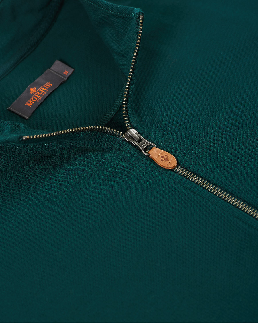 Herr | Tröjor | Morris | Nyle Cotton Full Zip Green