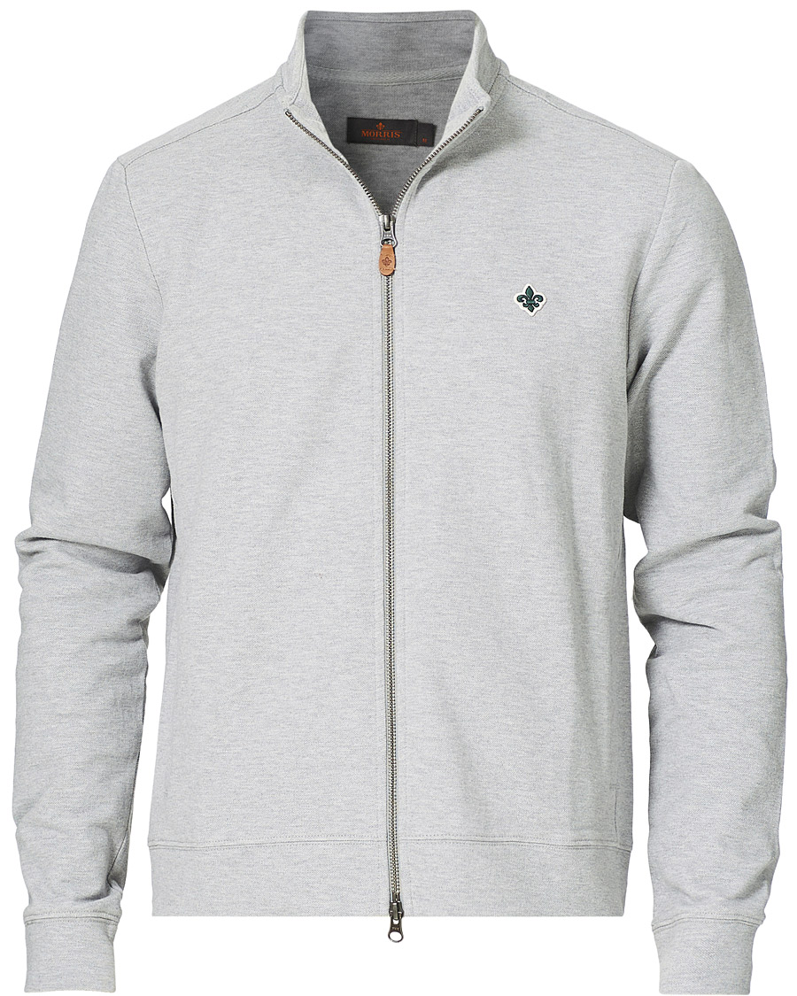 Herr | Tröjor | Morris | Nyle Cotton Full Zip Grey