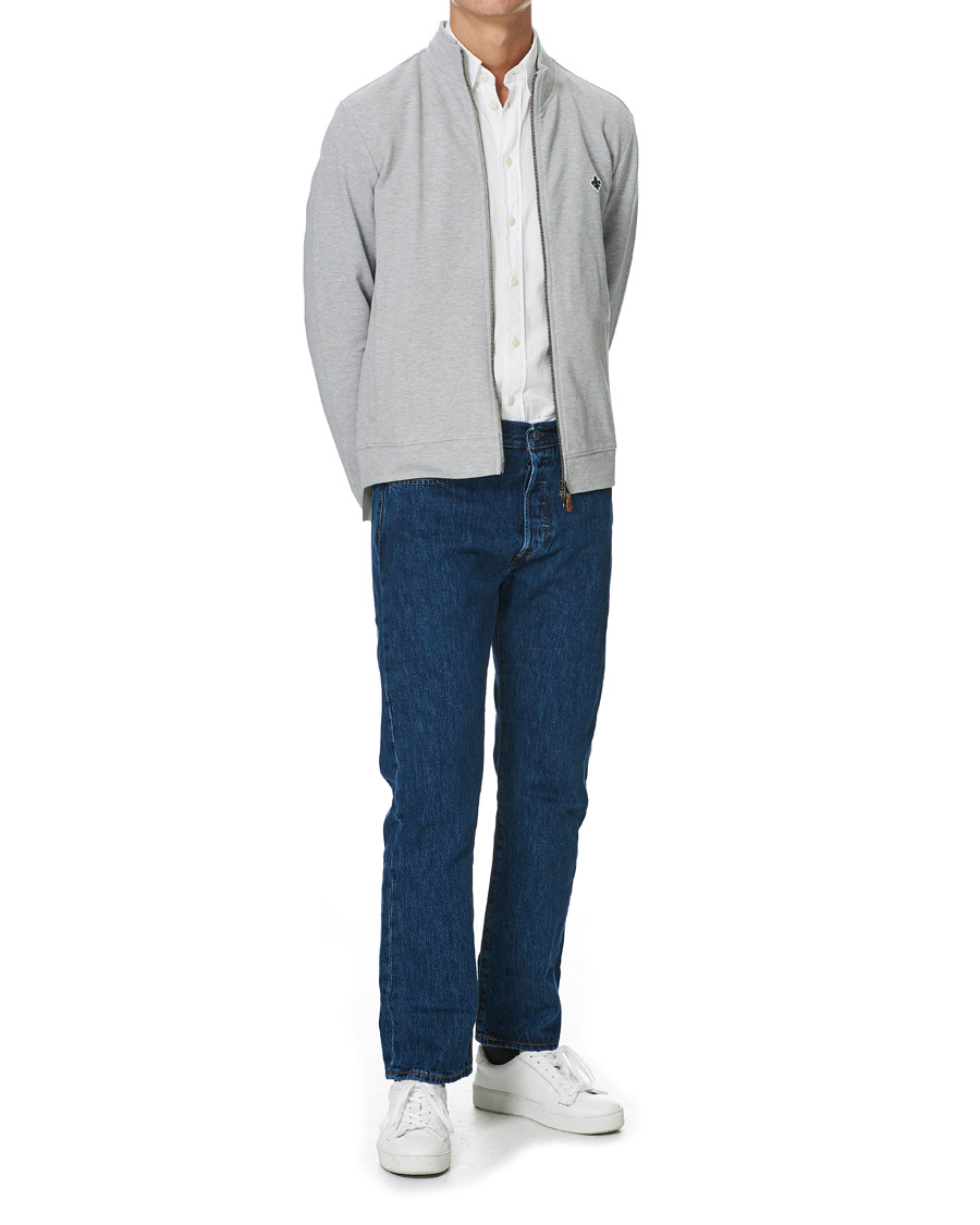 Herr | Tröjor | Morris | Nyle Cotton Full Zip Grey