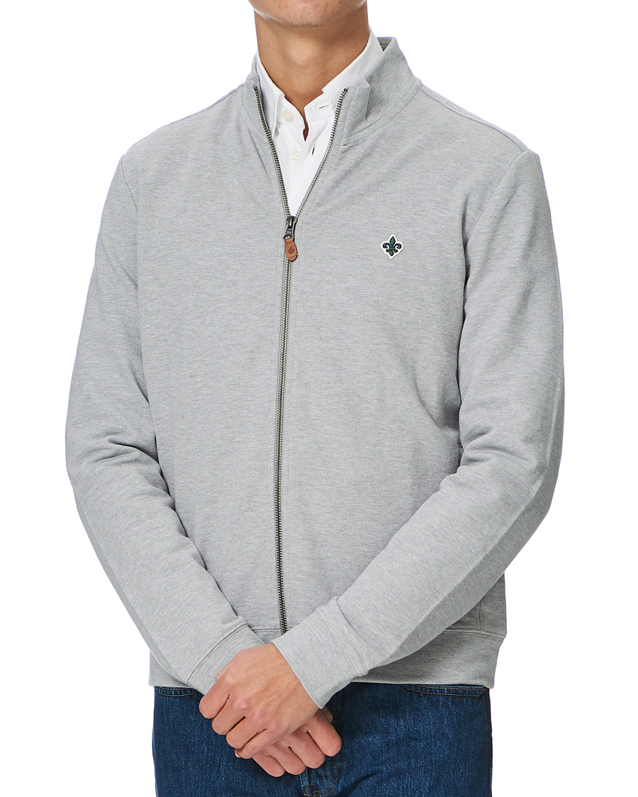 Herr | Tröjor | Morris | Nyle Cotton Full Zip Grey
