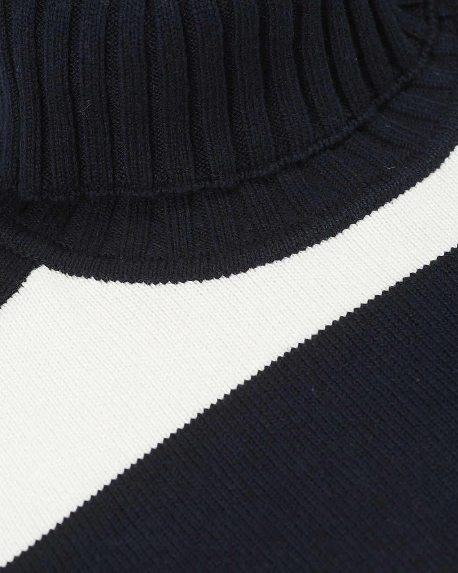 Herr | Tröjor | Morris | Davy Cotton Rollneck Blue/White