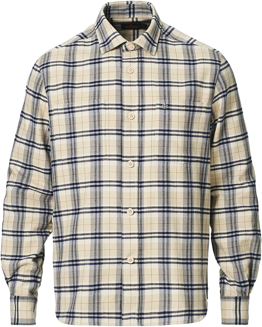 Herr | Skjortor | Morris | Holiday Brushed Cotton Overshirt Khaki