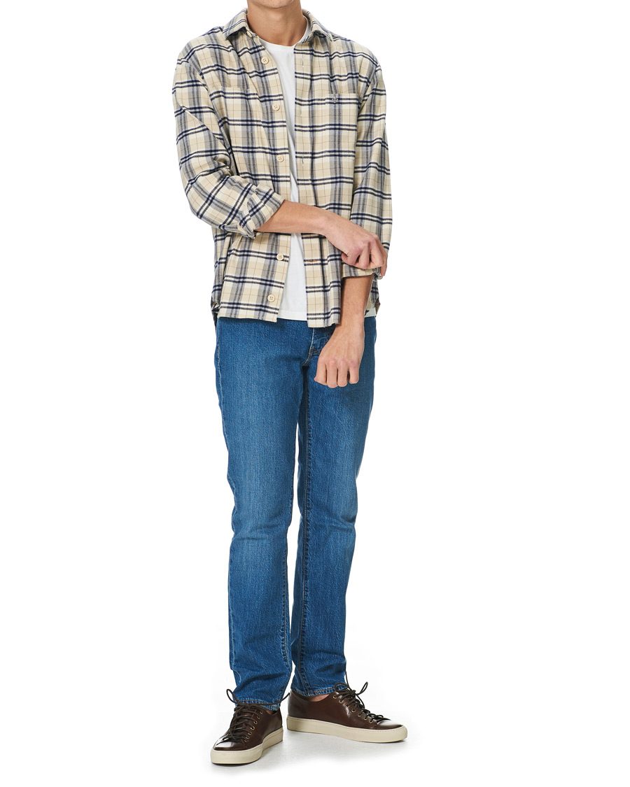 Herr | Skjortor | Morris | Holiday Brushed Cotton Overshirt Khaki