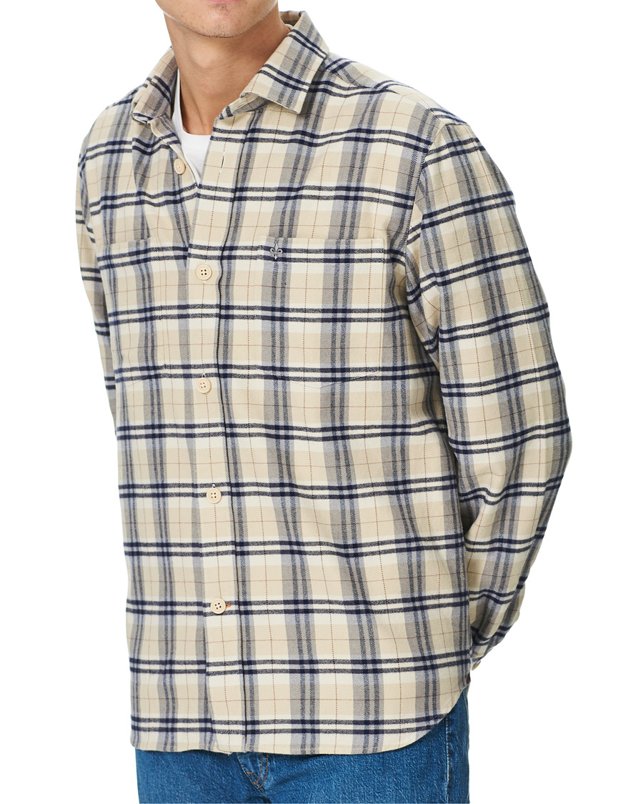 Herr | Skjortor | Morris | Holiday Brushed Cotton Overshirt Khaki