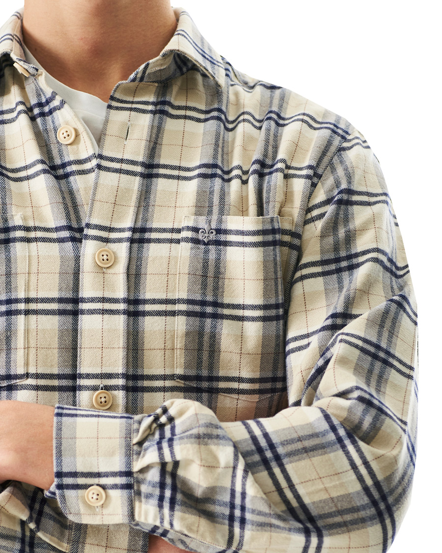 Herr | Skjortor | Morris | Holiday Brushed Cotton Overshirt Khaki