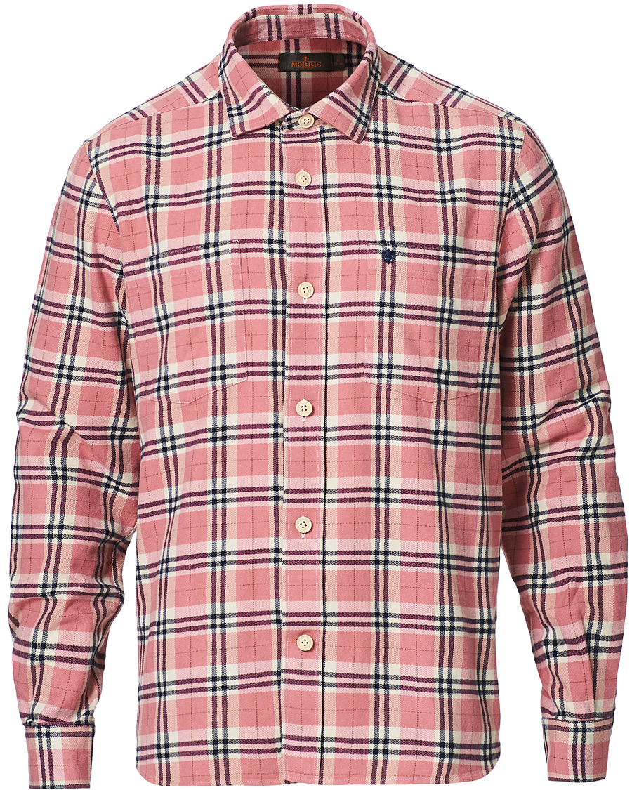 Herr | Skjortor | Morris | Holiday Brushed Cotton Overshirt Pink