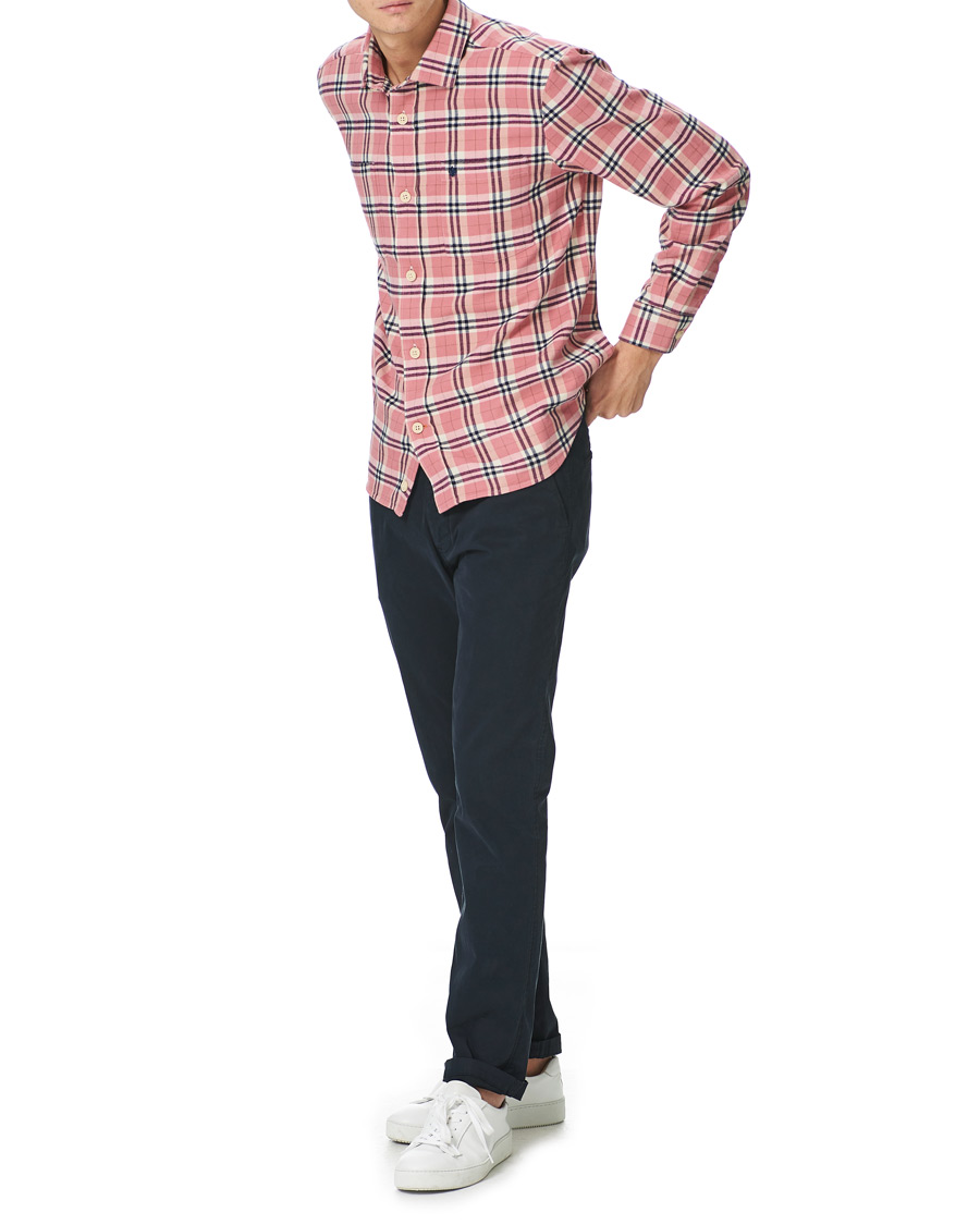 Herr | Skjortor | Morris | Holiday Brushed Cotton Overshirt Pink