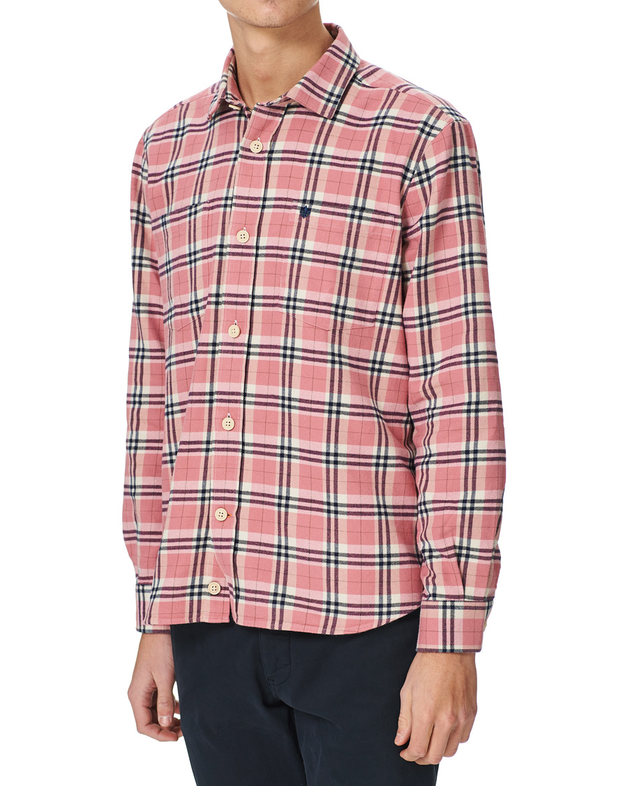Herr | Skjortor | Morris | Holiday Brushed Cotton Overshirt Pink
