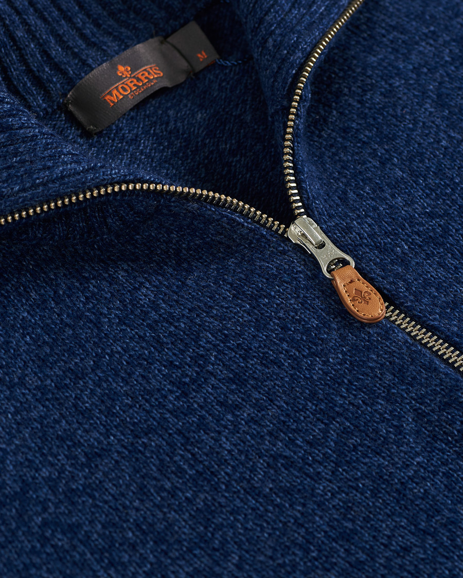 Herr | Tröjor | Morris | Kieran Wool Half Zip Navy