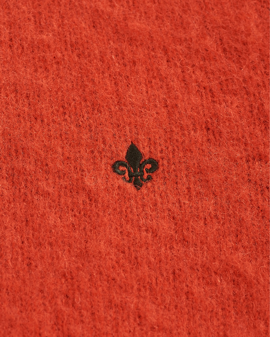 Herr | Tröjor | Morris | Warren Knitted Wool Crew Neck Orange