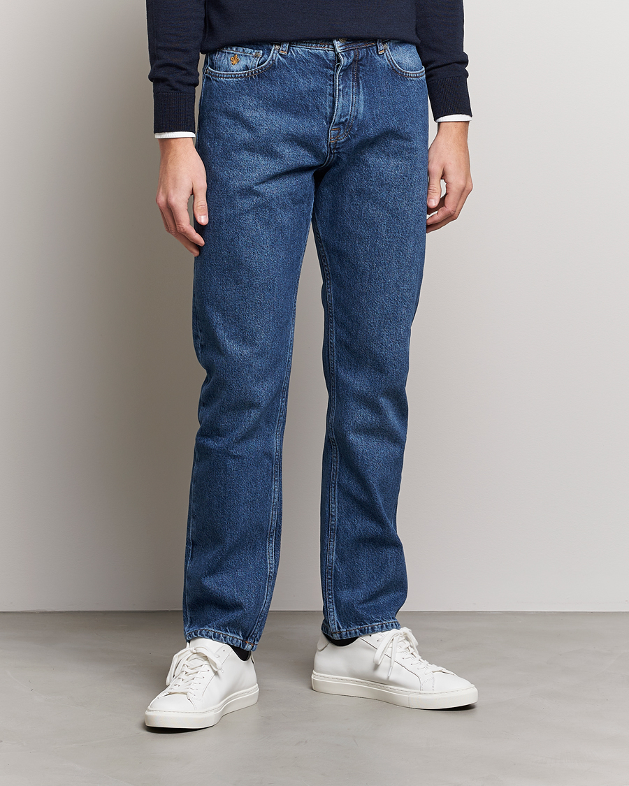 Herr | Straight leg | Morris | Jermyn Cotton Jeans Blue