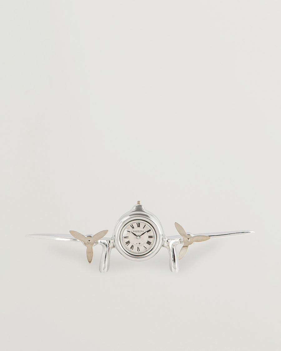 Herr | Dekoration | Authentic Models | Art Deco Flight Clock Silver