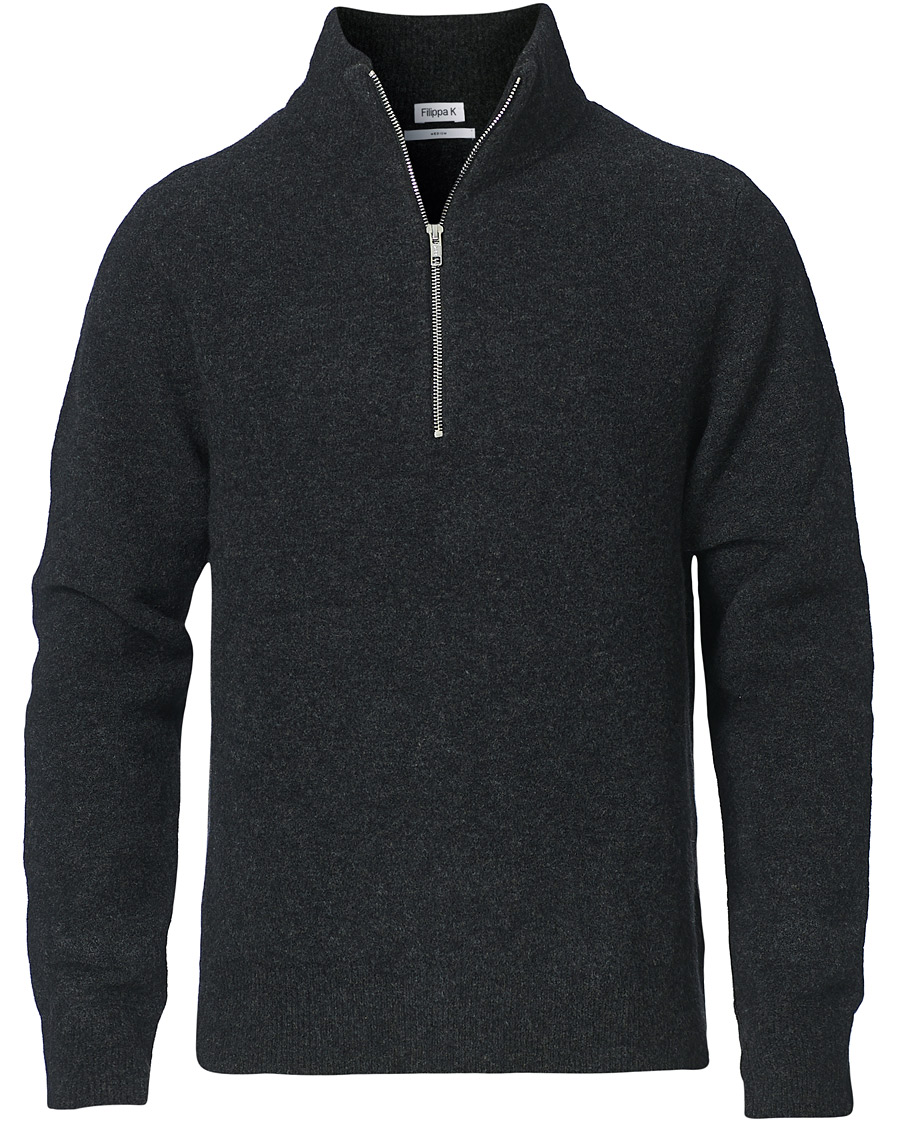 Herr | Tröjor | Filippa K | Andrew Yak Sweater Charcoal Melange