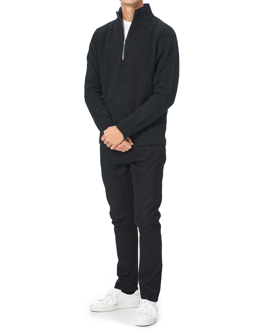 Herr | Tröjor | Filippa K | Andrew Yak Sweater Charcoal Melange