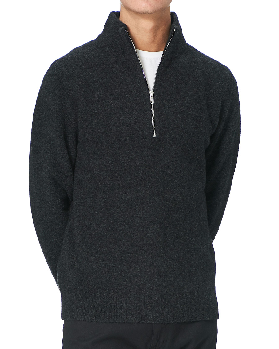 Herr | Tröjor | Filippa K | Andrew Yak Sweater Charcoal Melange