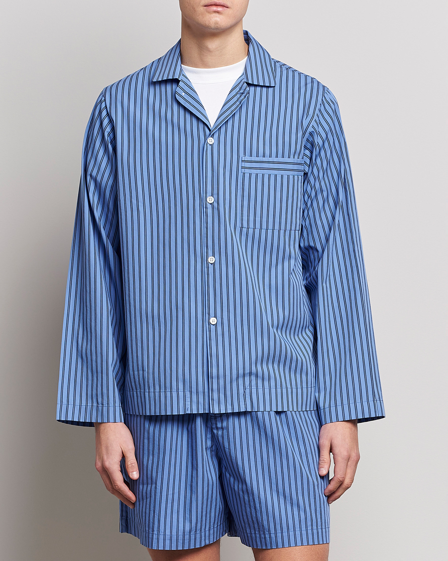 Herr | Pyjamas | Tekla | Poplin Pyjama Shirt Boro Stripes