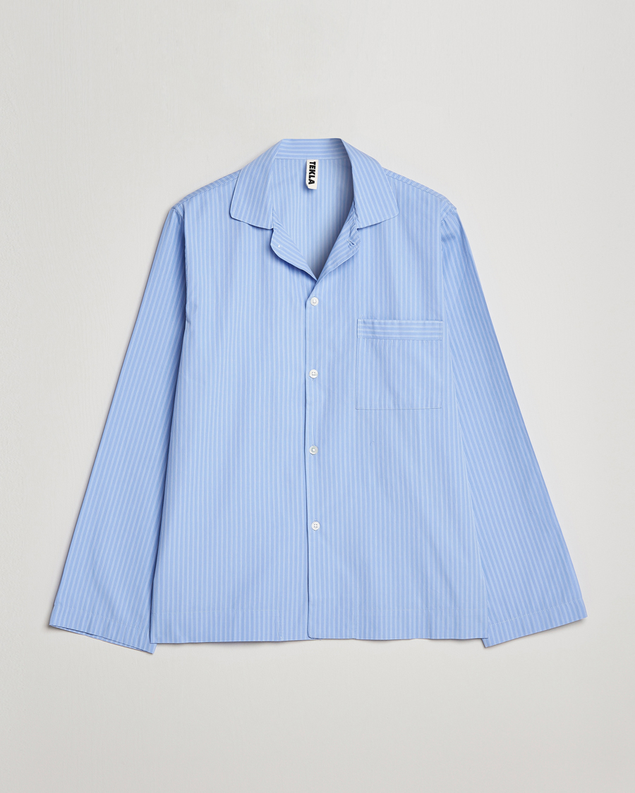 Herr | Tekla | Tekla | Poplin Pyjama Shirt Pin Stripes