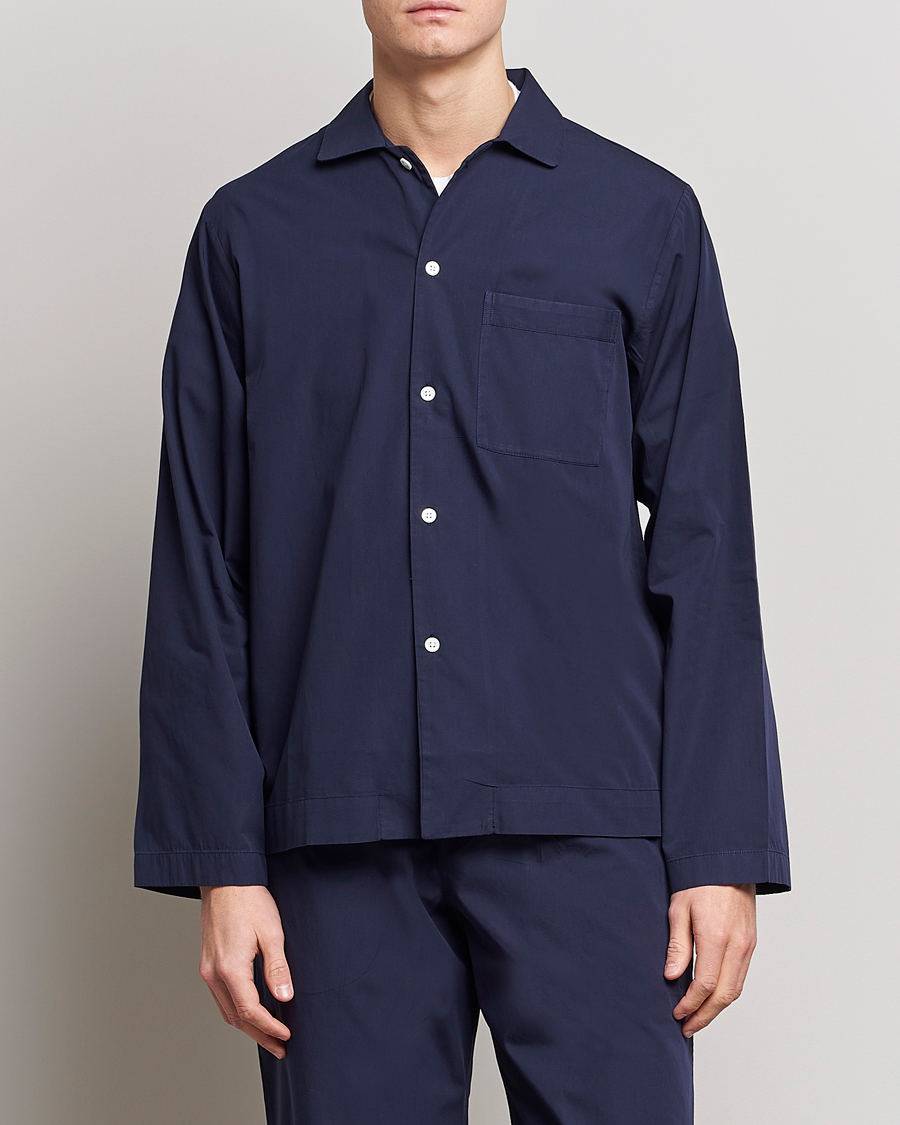 Herr | Återvunnet | Tekla | Poplin Pyjama Shirt True Navy