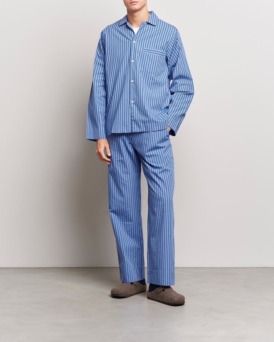Herr |  | Tekla | Poplin Pyjama Pants Boro Stripes