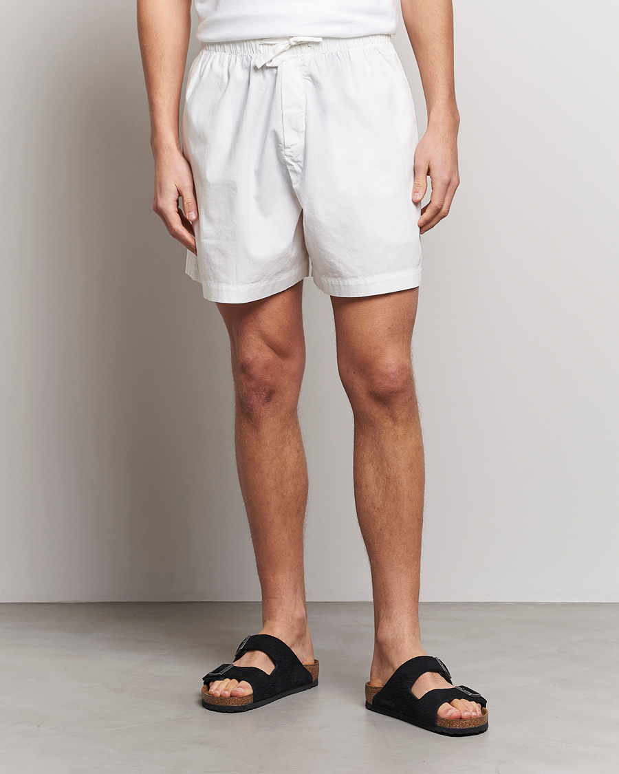 Herr | Pyjamasbyxor | Tekla | Poplin Pyjama Shorts Alabaster White