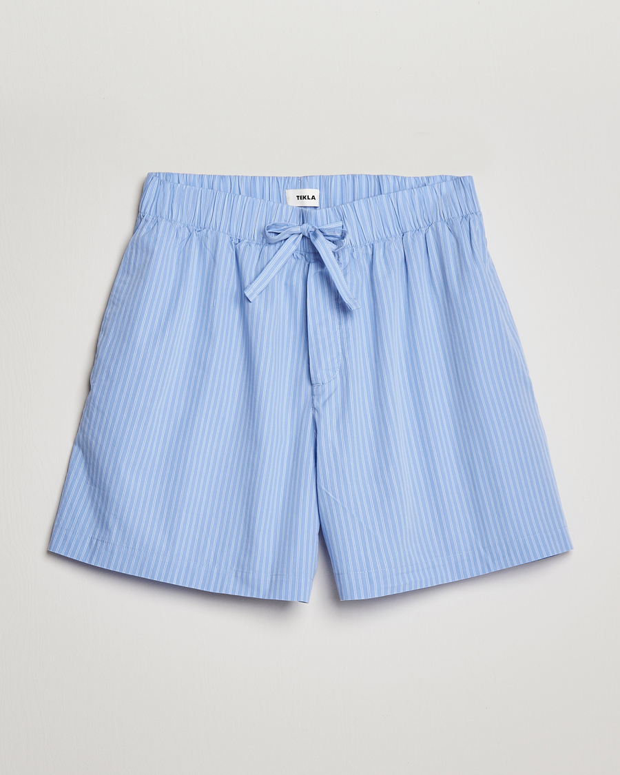Herr | Tekla | Tekla | Poplin Pyjama Shorts Pin Stripes