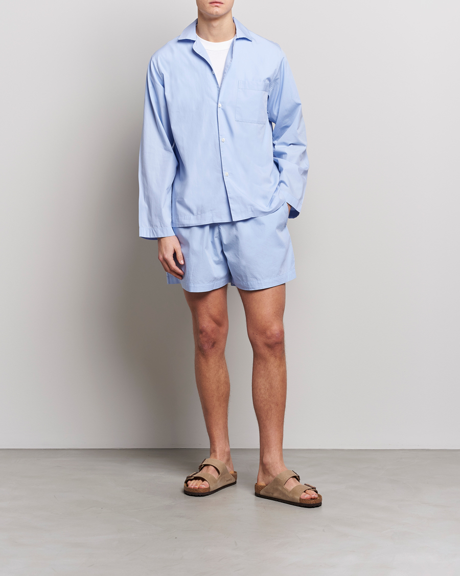 Herr |  | Tekla | Poplin Pyjama Shorts Light Blue