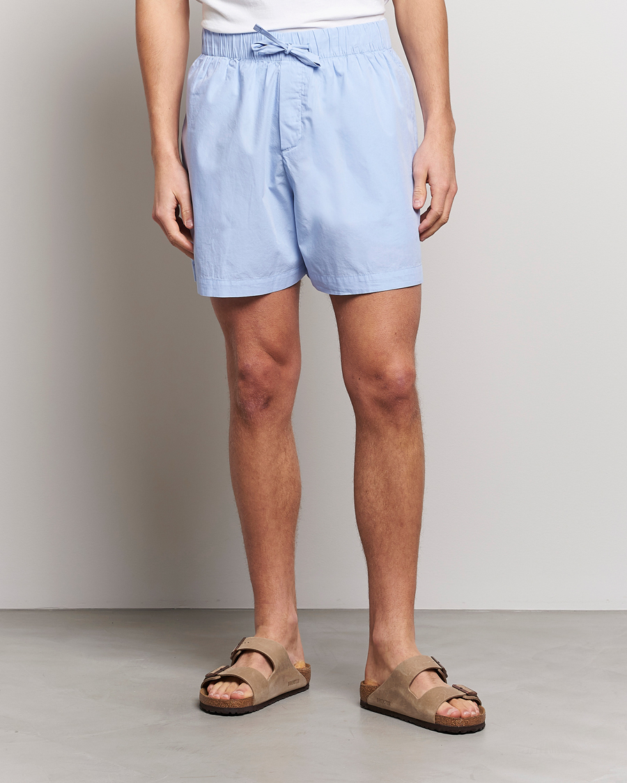 Herr |  | Tekla | Poplin Pyjama Shorts Light Blue