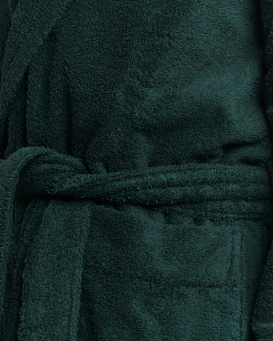 Herr | Pyjamas & Morgonrockar | Tekla | Organic Terry Hooded Bathrobe Forest Green