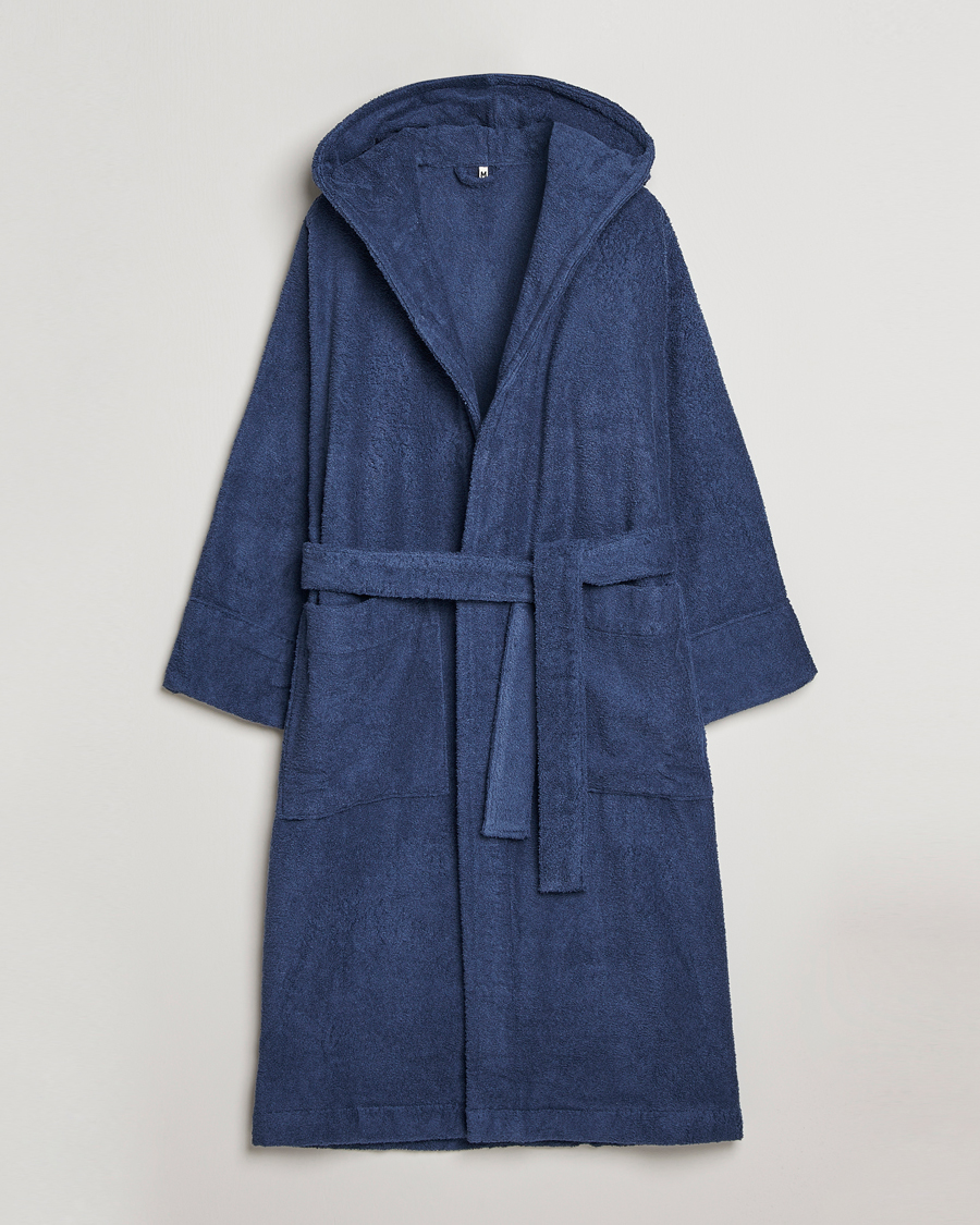 Herr | Tekla | Tekla | Organic Terry Hooded Bathrobe Navy